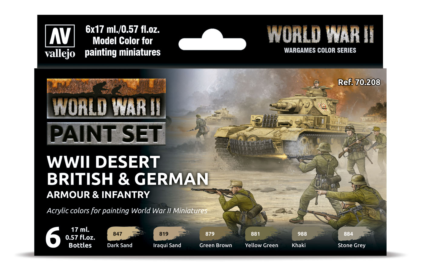 70208 MC-WWII Desert British & German Armour & Infantry