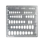 74154 Tamiya Modeling Template (Rounded Rectangles/1-6mm)