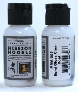 MMA-005 Semi Gloss Clear Coat 1oz