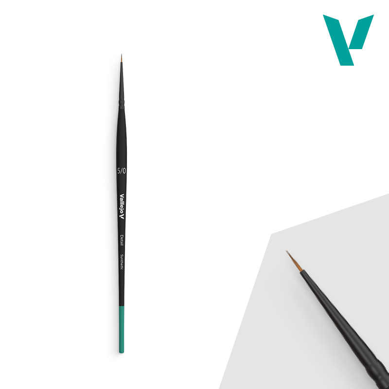 B02050 Vallejo Pincel Detail Redondo Sintético No. 5/0