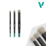B07990 Vallejo Set Pinceles Dry Brush Pelo Natural No. S, M &L