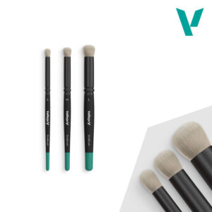 B07990 Vallejo Set Pinceles Dry Brush Pelo Natural No. S, M &L